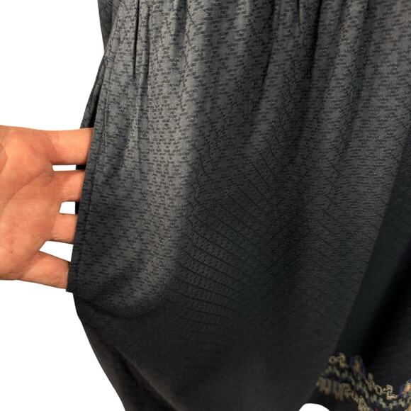 Knox Rose X-Large Shift Dress Embroidered Long Sleeve Tasseled Keyhole V-Neck - Picture 5 of 9